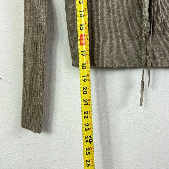 House of Harlow 1960 Metallic Long Sleeve Blouse size Medium - Picture 8 of 9